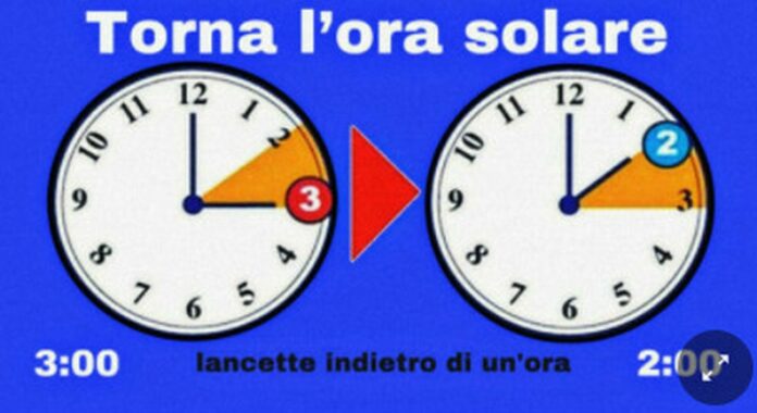 Cambio orario, si torna all'ora solare