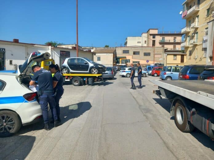 Operazione di controllo della Polizia Municipale di Benevento