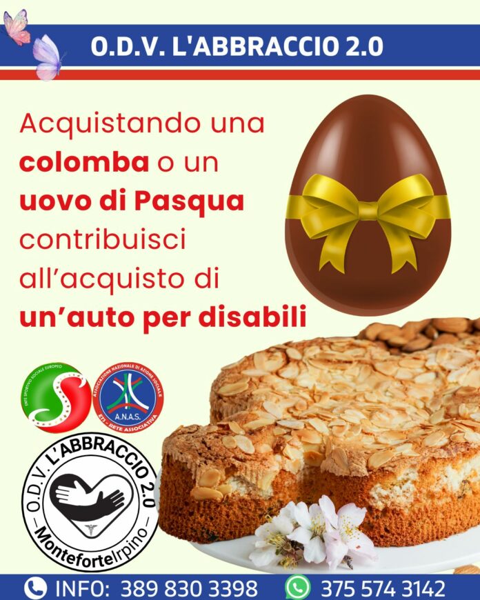 Regala una colomba o un uovo di Pasqua con Associazione ODV L'Abbraccio 2.0