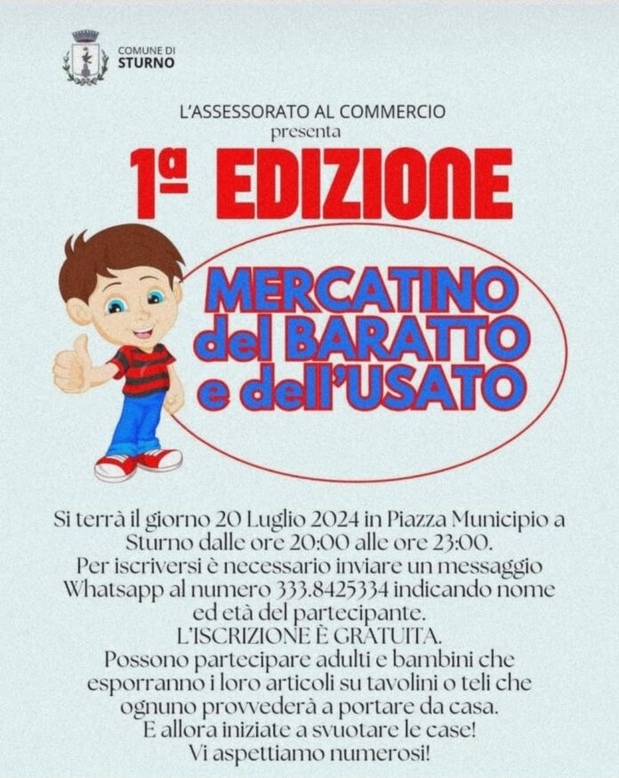 Mercatino del Baratto e dell’Usato: dare nuova vita agli oggetti a Sturno